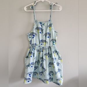Tea Collection Blue Fish Print Sundress